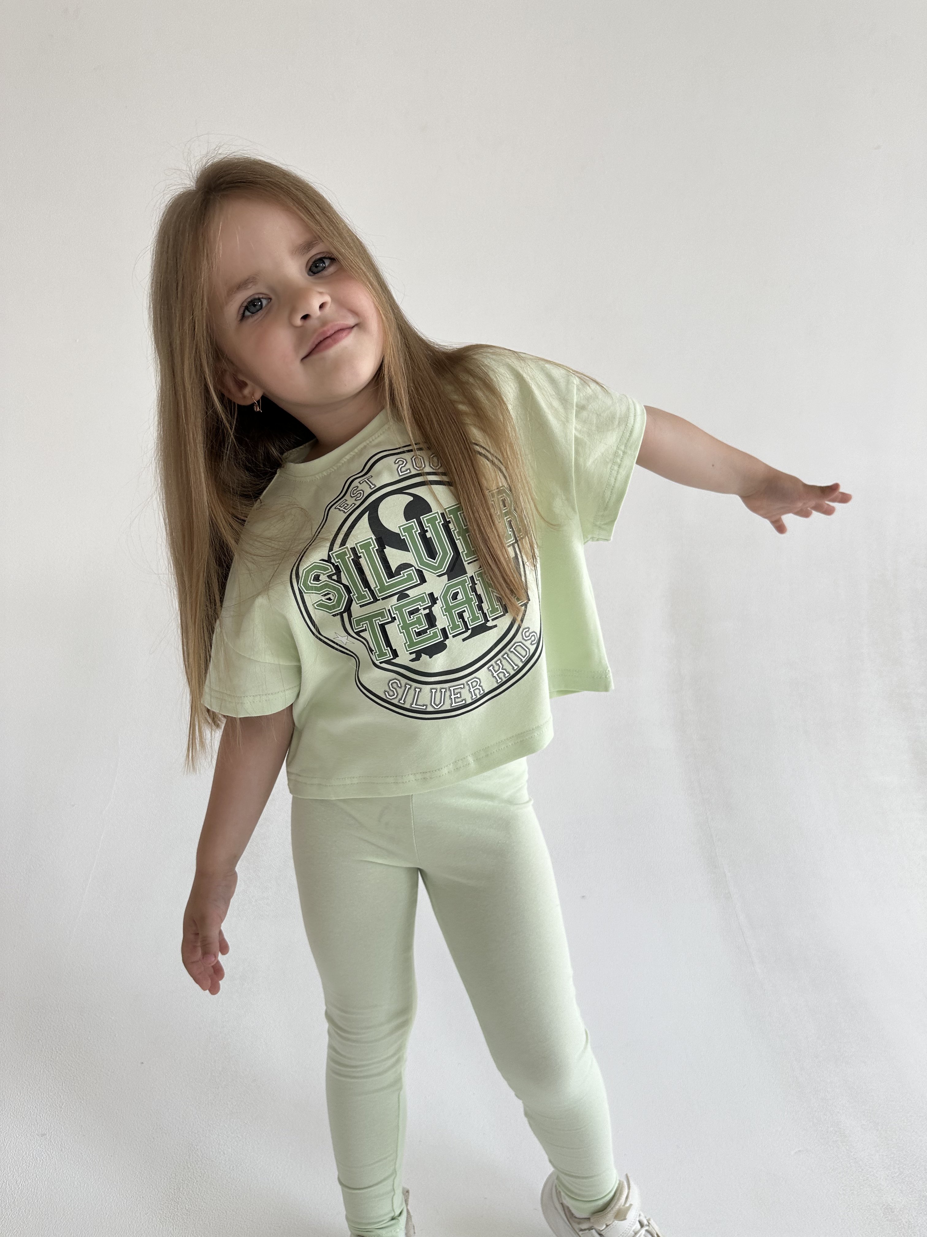 Костюм детский футболка, леггинсы «Silver kids»