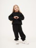 Костюм оверсайз с свитшотом (98, Черный)