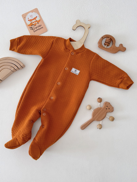 Комбинезон из капитона «Затейники» (80, горчичный)